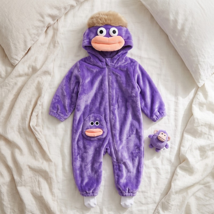 Lilo Monster Hooded Onesie - Purple Monster