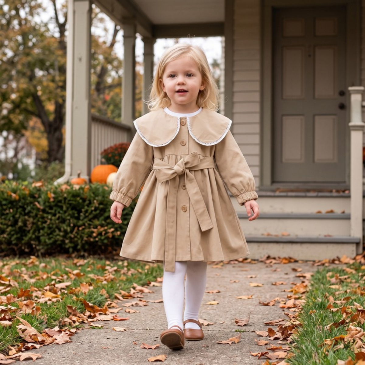 Lilo Khaki Belted Trench Coat