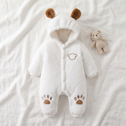 Lilo Teddy Bear Plush Romper - White