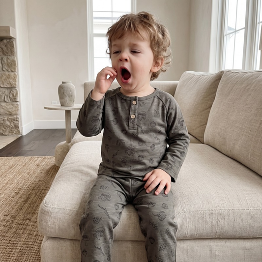 Lilo Slub Cotton Pyjama Set - Carrot