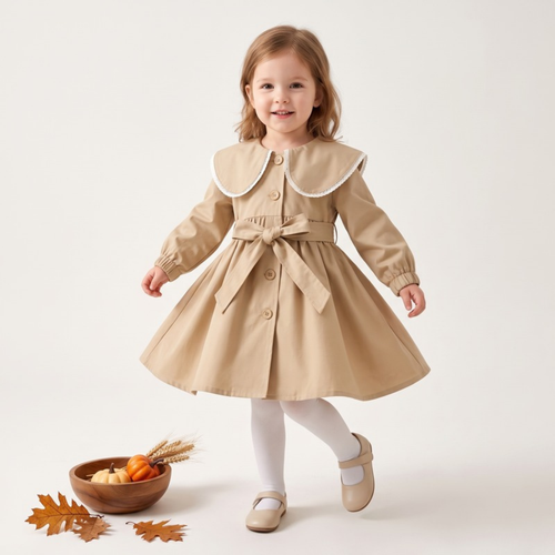 Lilo Khaki Belted Trench Coat