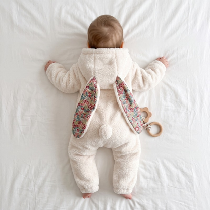 Lilo Plush Bunny Romper - White