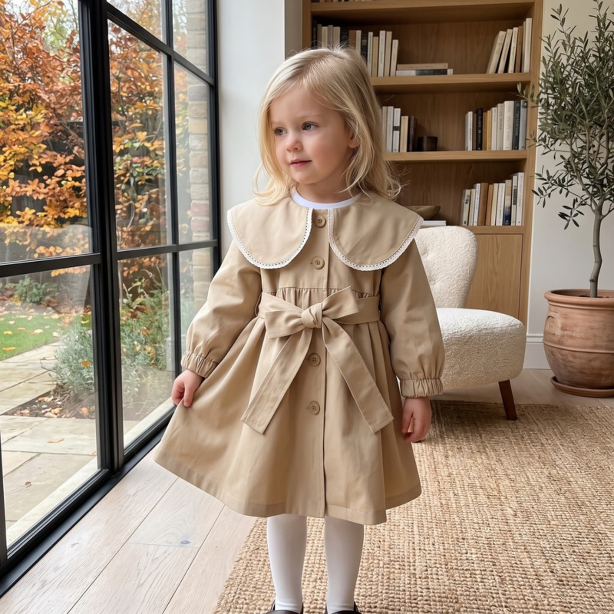 Lilo Khaki Belted Trench Coat