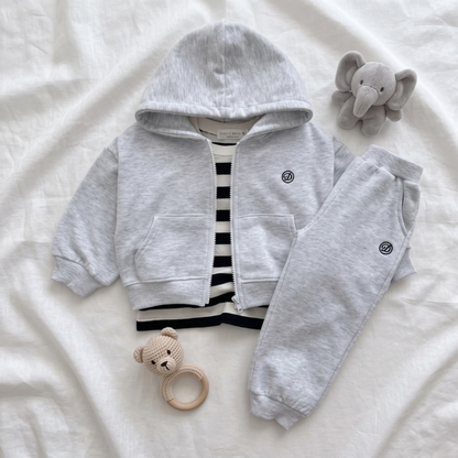 Lilo Hooded Zip Tracksuit Set - Grey