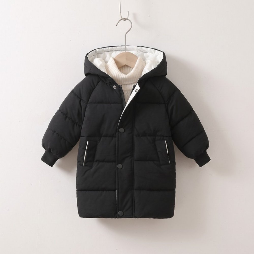 Lilo Kids Longline Padded Coat - Black
