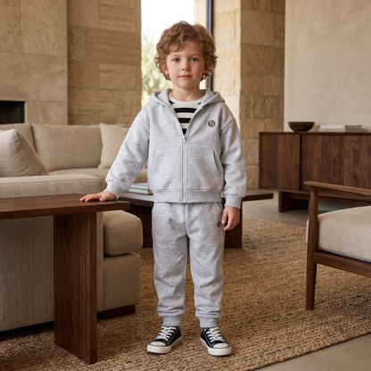 Lilo Hooded Zip Tracksuit Set - Grey