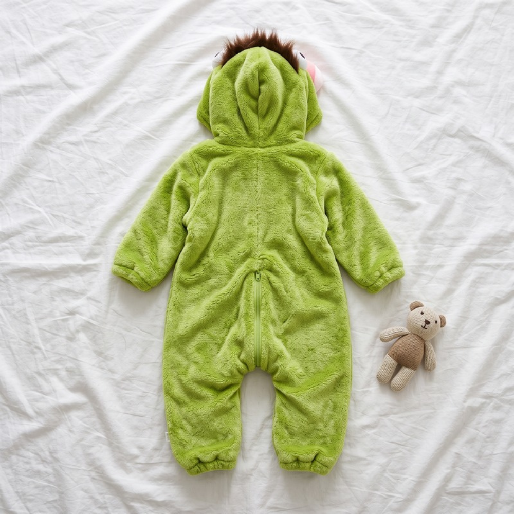 Lilo Monster Hooded Onesie - Green Monster