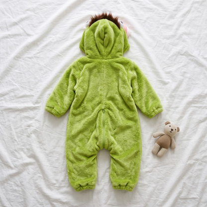Lilo Monster Hooded Onesie - Green Monster