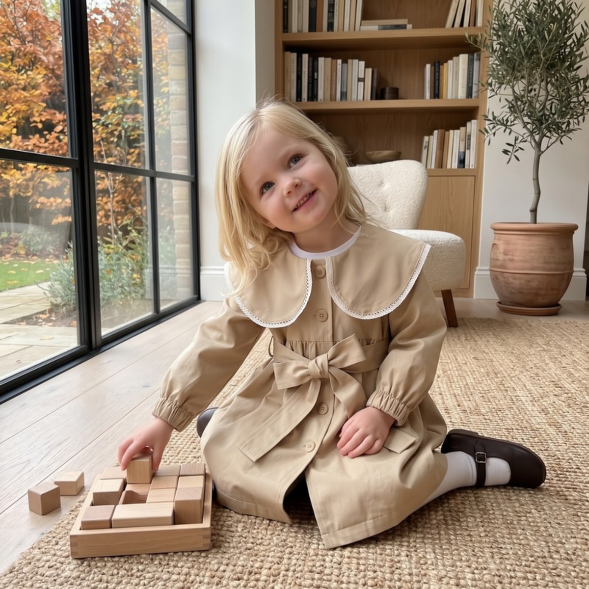 Lilo Khaki Belted Trench Coat