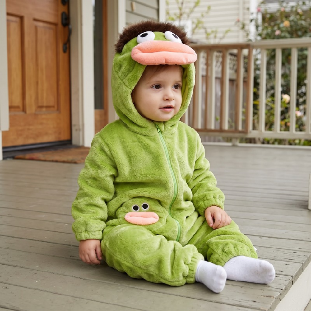 Lilo Monster Hooded Onesie - Green Monster