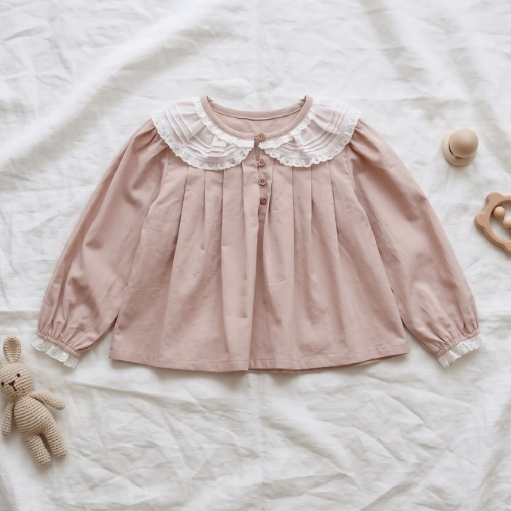 Lilo Dolly Girls Collar Blouse - Pink