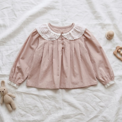 Lilo Dolly Girls Collar Blouse - Pink