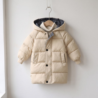 Lilo Kids Longline Padded Coat - Beige