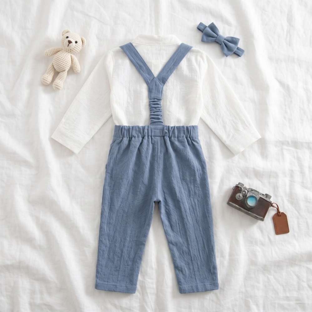 Lilo Bow Tie Shirt and Trouser Set - Blue