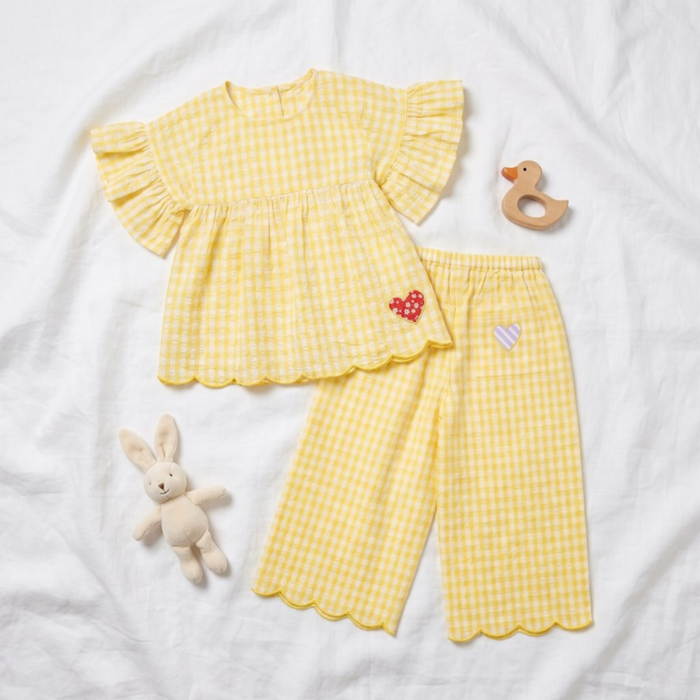Lilo Ruffle Plaid Shirt