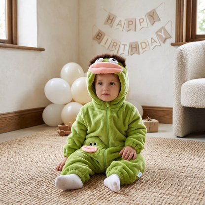 Lilo Monster Hooded Onesie - Green Monster