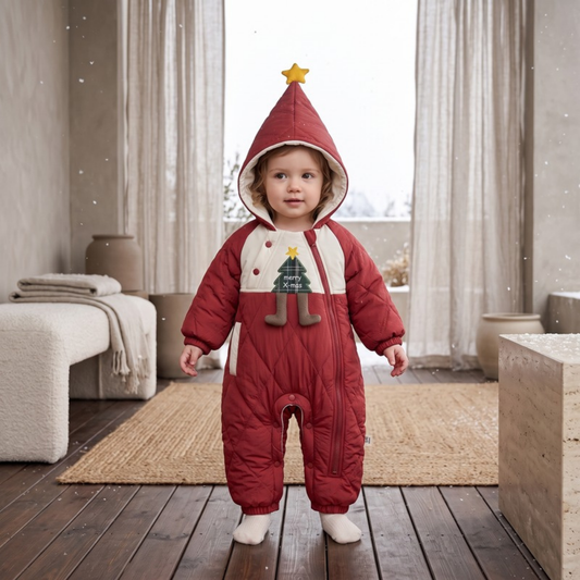 Lilo Hooded Quilted Fleece Lined Snowsuit