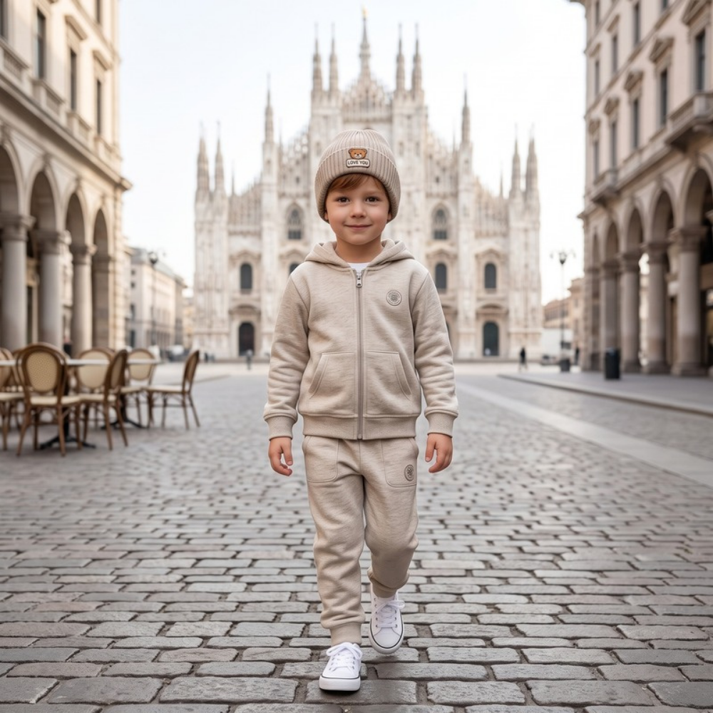 Lilo Hooded Zip Tracksuit Set - Khaki