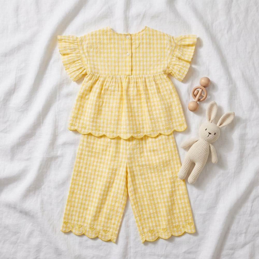 Lilo Ruffle Plaid Shirt