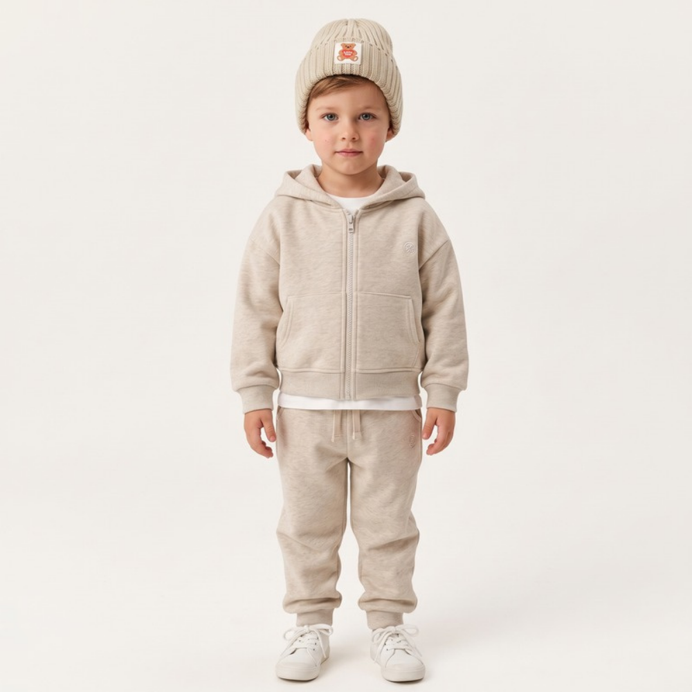 Lilo Hooded Zip Tracksuit Set - Khaki