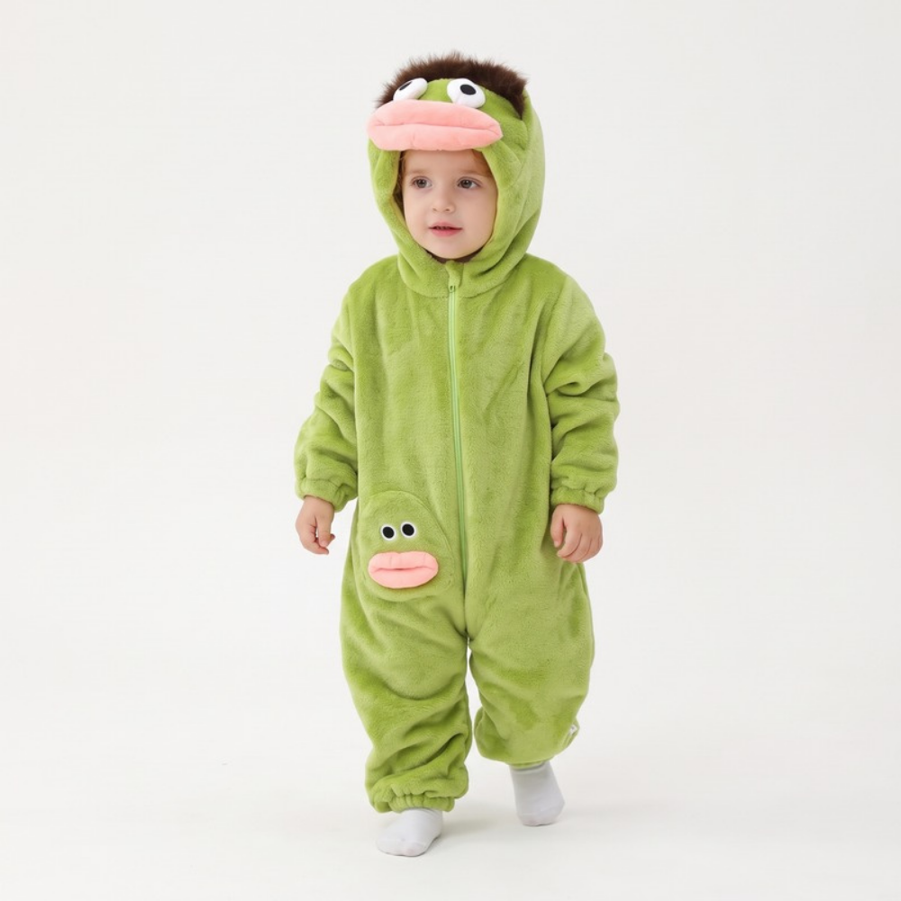 Lilo Monster Hooded Onesie - Green Monster