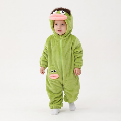 Lilo Monster Hooded Onesie - Green Monster