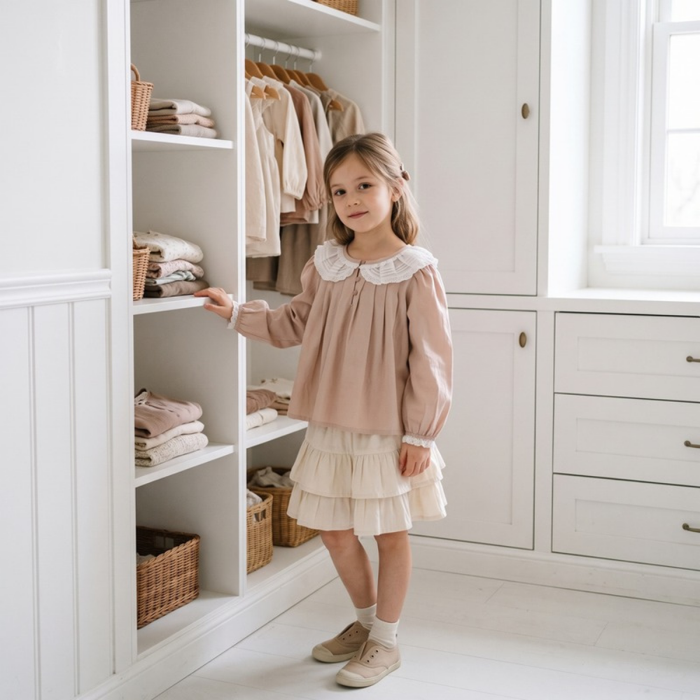 Lilo Dolly Girls Collar Blouse - Pink