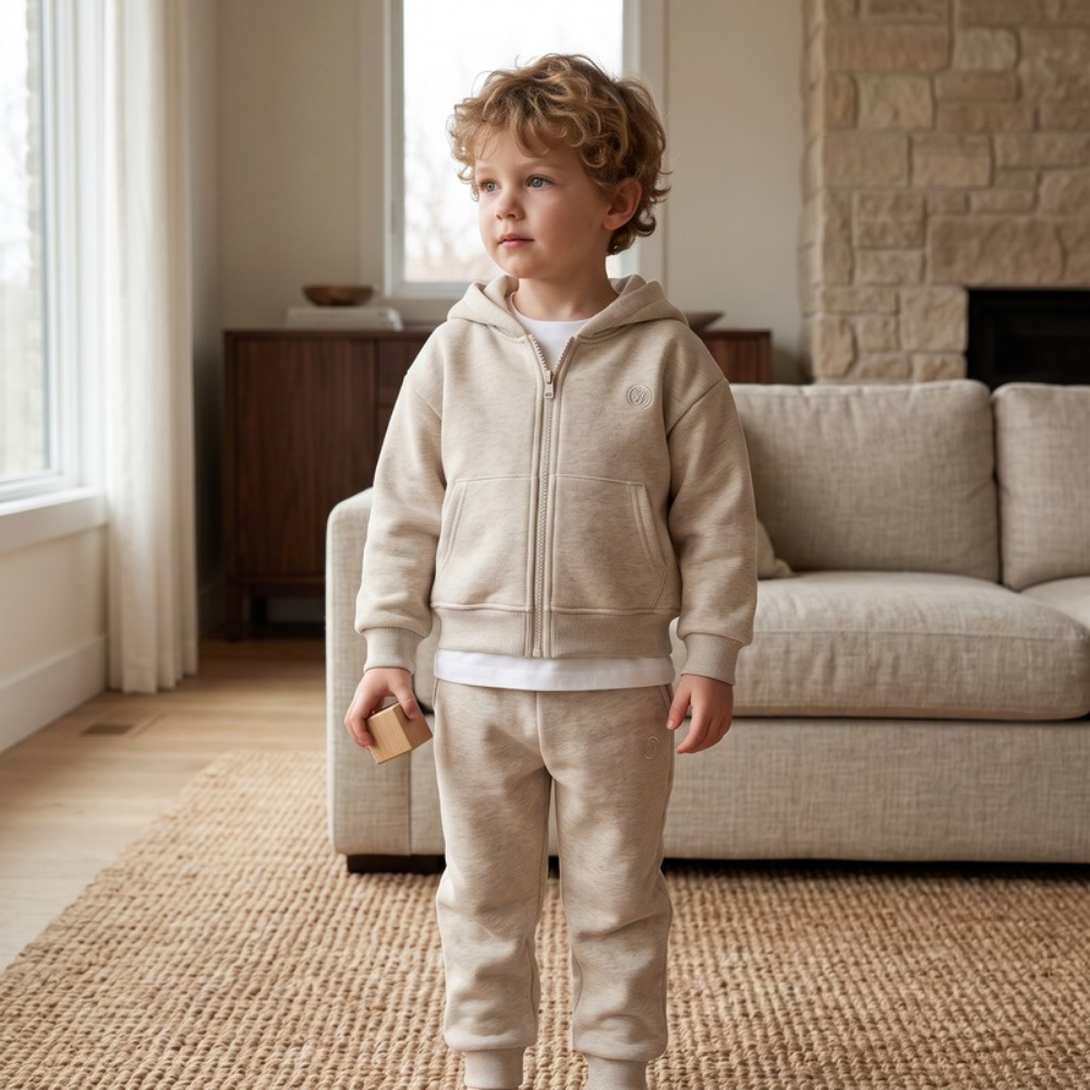Lilo Hooded Zip Tracksuit Set - Khaki