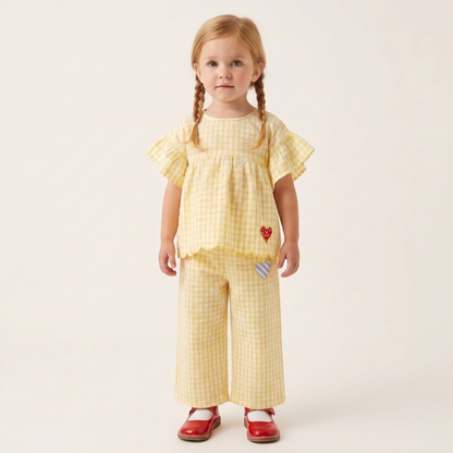 Lilo Ruffle Plaid Shirt