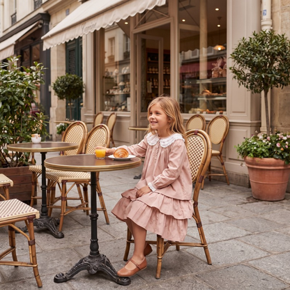 Lilo Dolly Girls Collar Blouse - Pink