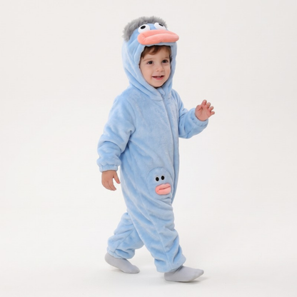 Lilo Monster Hooded Onesie - Blue Monster