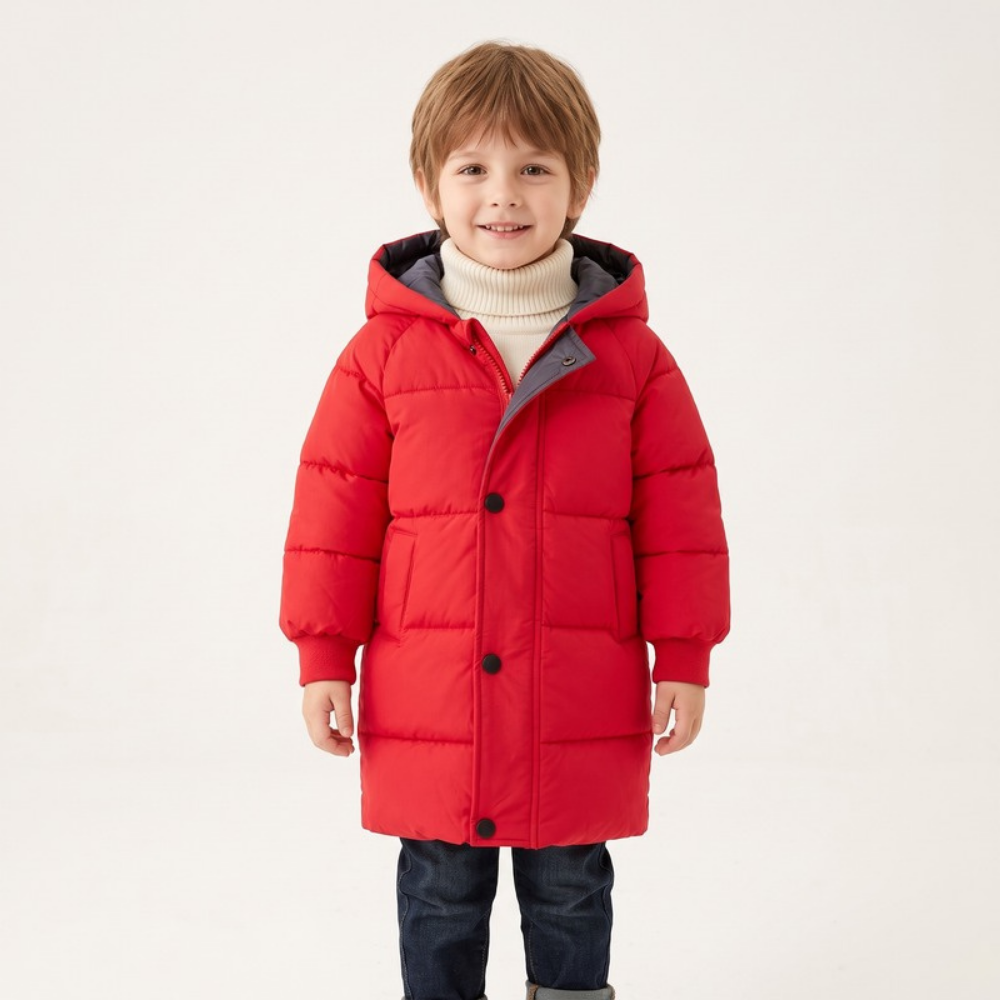 Lilo Kids Longline Padded Coat - Red