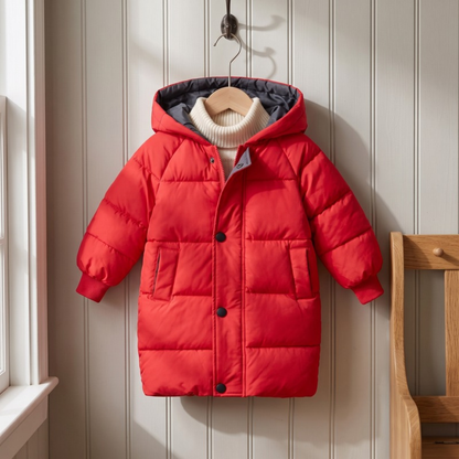 Lilo Kids Longline Padded Coat - Red