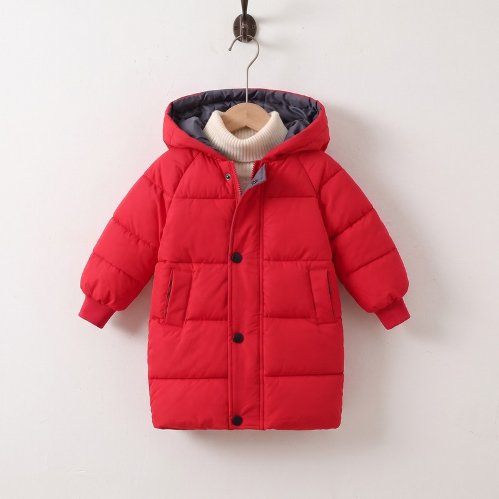 Lilo Kids Longline Padded Coat - Red
