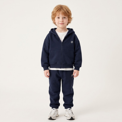 Lilo Hooded Zip Tracksuit Set - Navy Blue