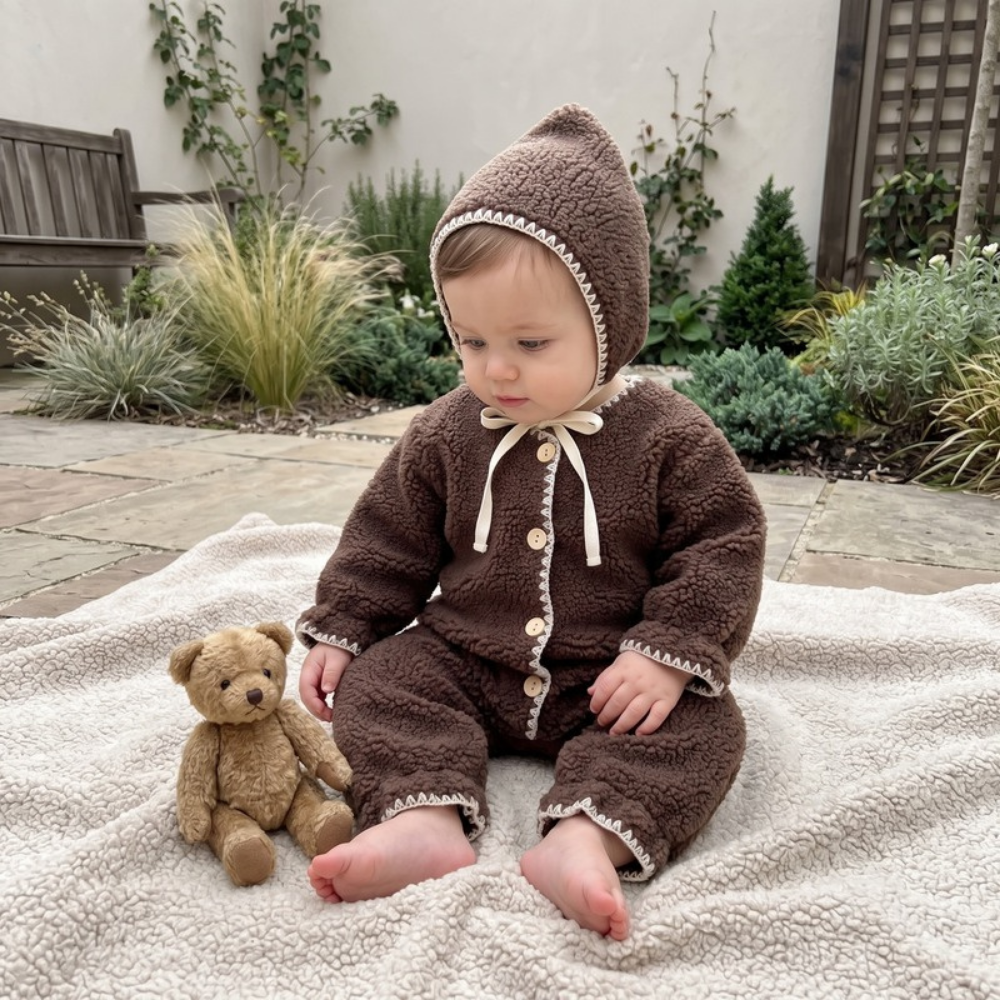 Lilo Velvet Romper - Dark Brown