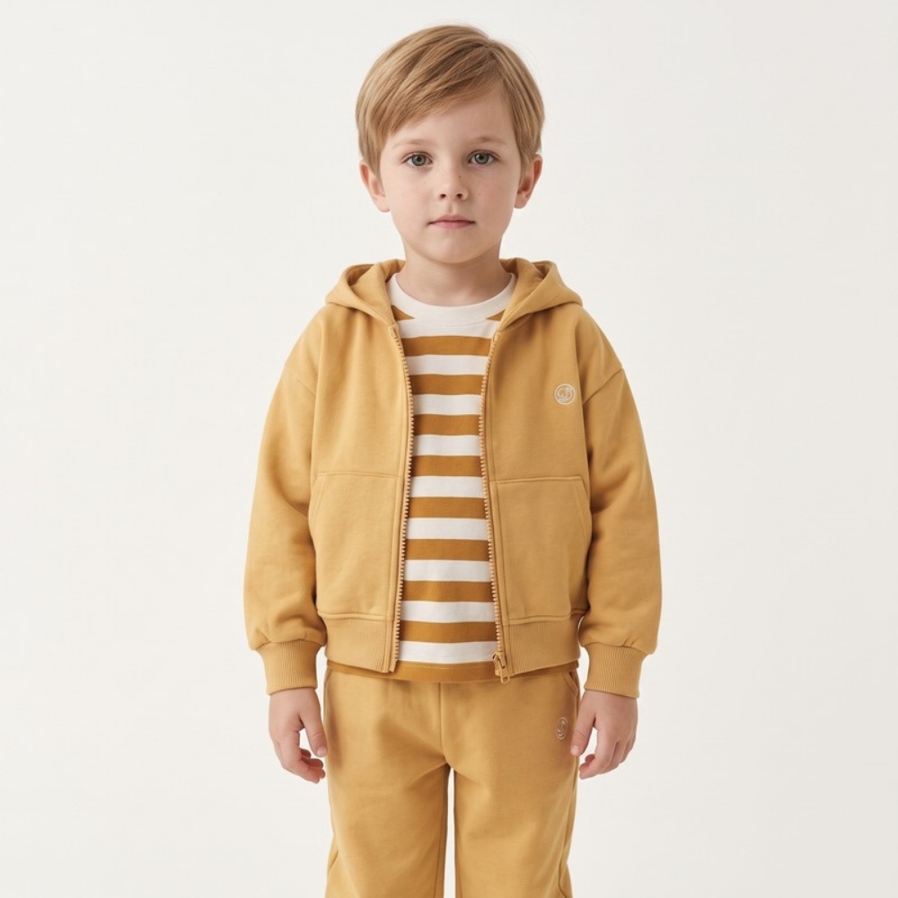 Lilo Hooded Zip Tracksuit Set - Yellow