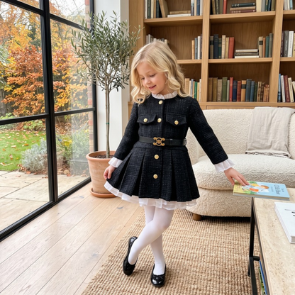 Lilo Fleece Lined Single Breasted Coat - Black