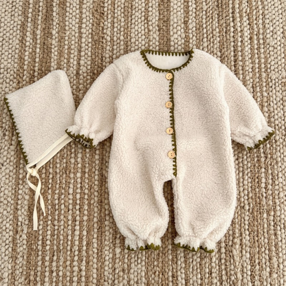 Lilo Velvet Romper - White