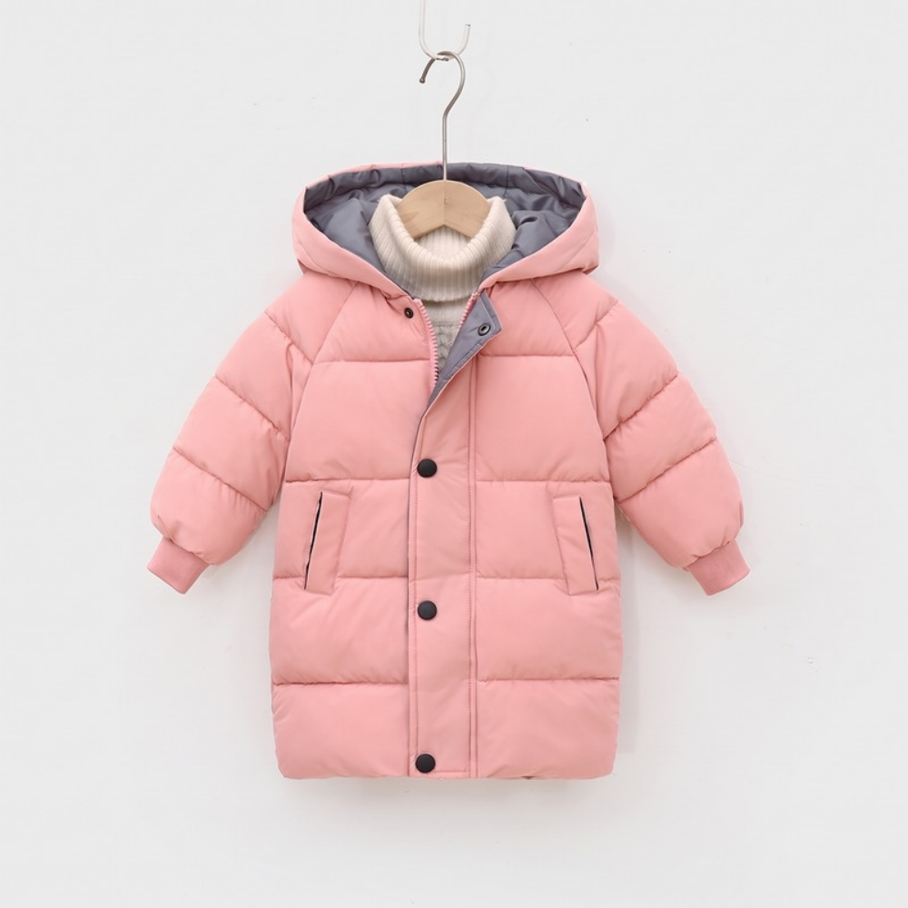 Lilo Kids Longline Padded Coat - Pink