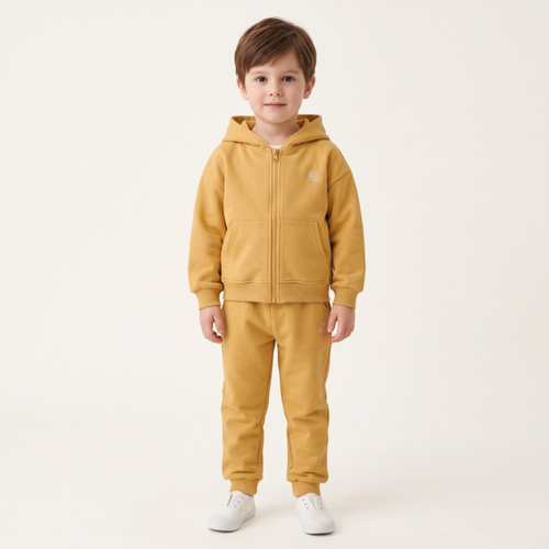 Lilo Hooded Zip Tracksuit Set - Yellow