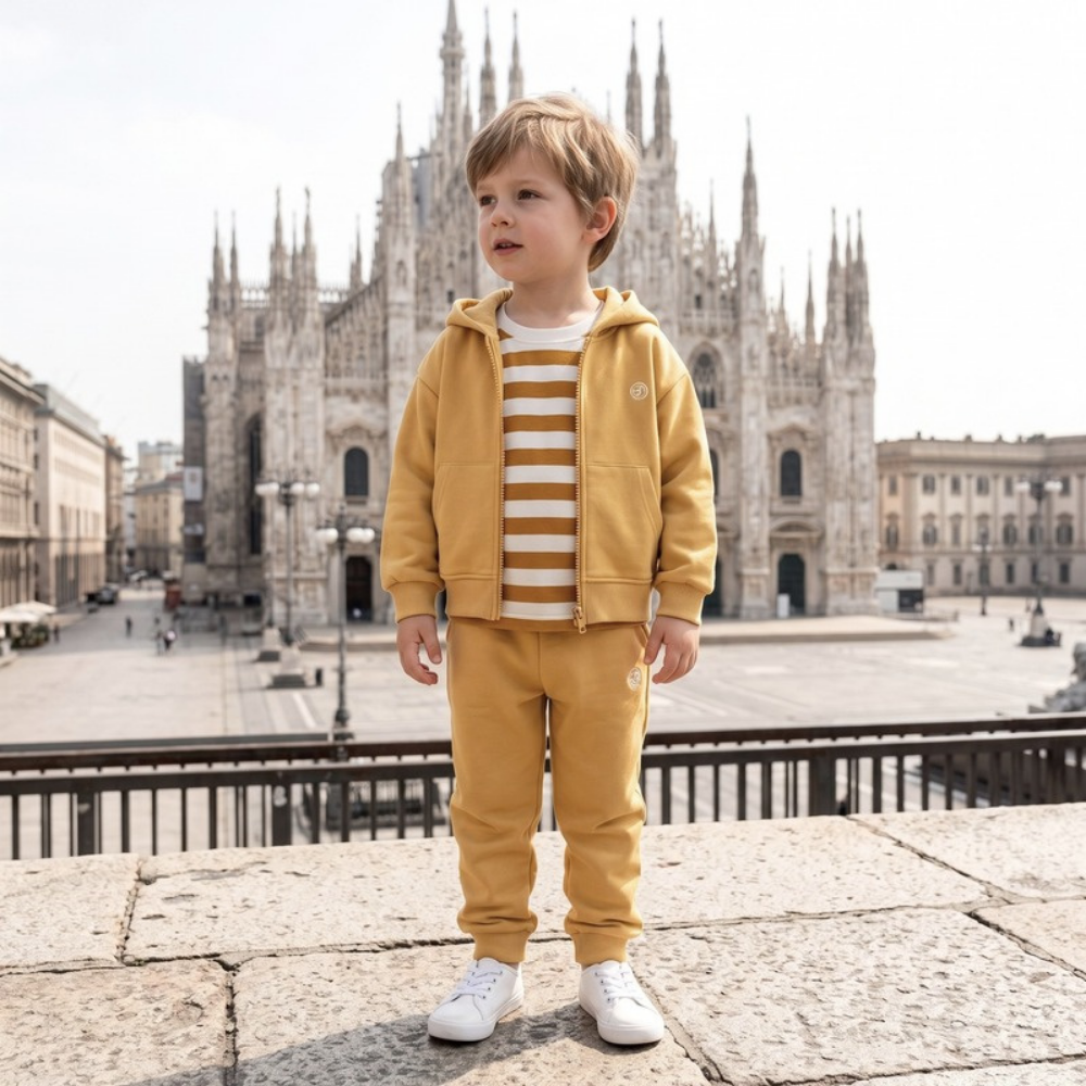Lilo Hooded Zip Tracksuit Set - Yellow