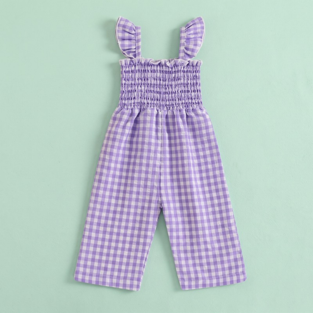 Lilo Flutter Sleeve Strap Playsuit - Purple