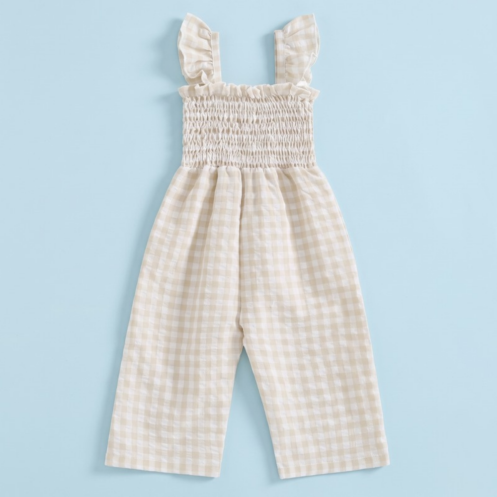 Lilo Flutter Sleeve Strap Playsuit - Sand Beige