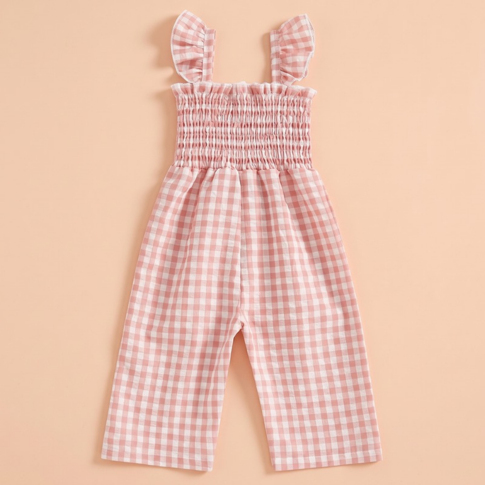 Lilo Flutter Sleeve Strap Playsuit - Pink