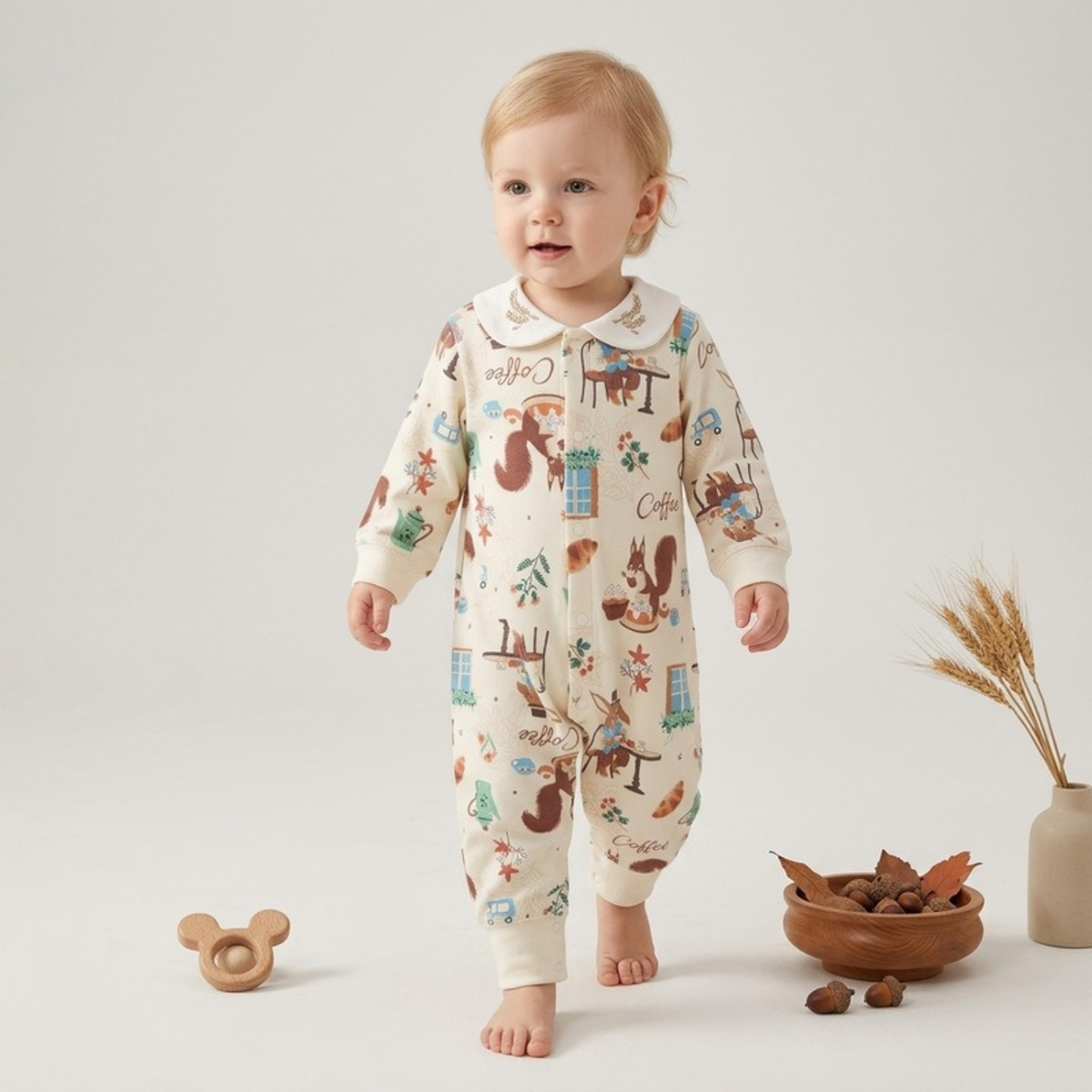 Lilo Cotton Kimono Romper - Squirrel Cafe