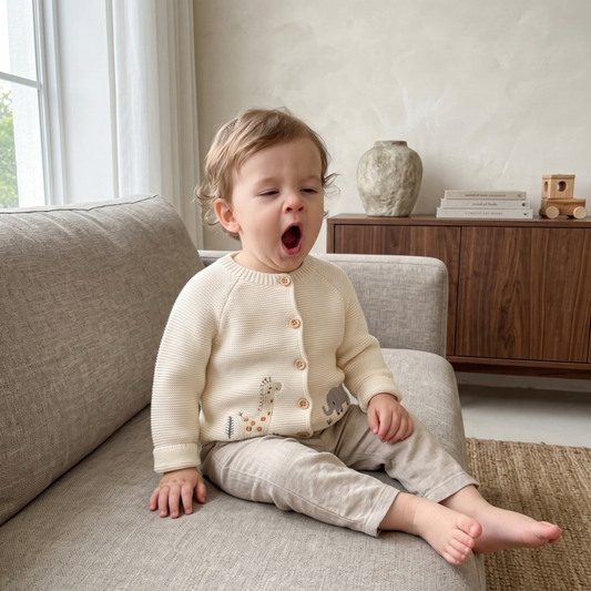 Lilo Embroidered Knit Cardigan - Apricot White