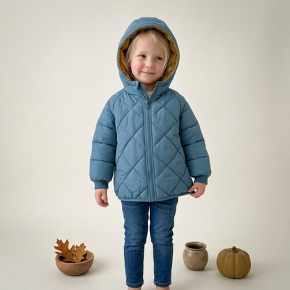 Lilo Thick Hooded Winter Coat - Teal