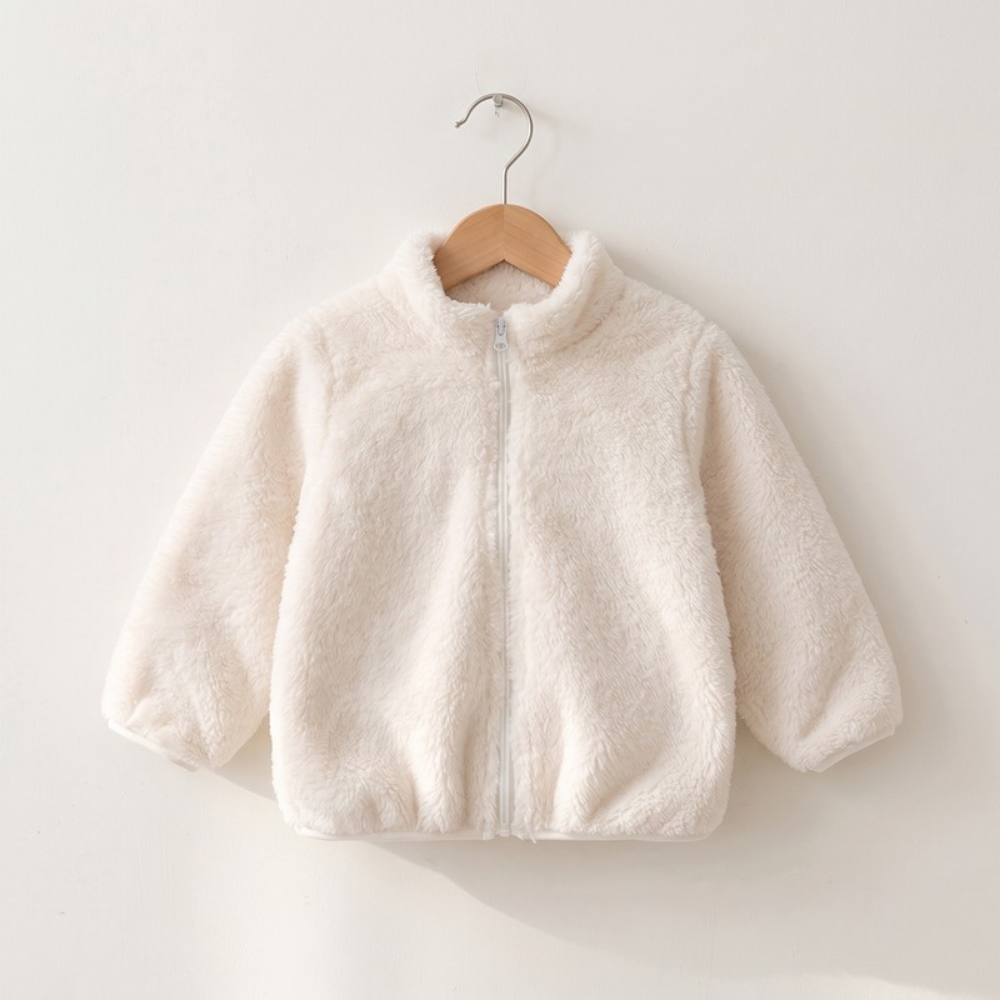 Lilo Kids Double Sided Fleece Jacket - Cream