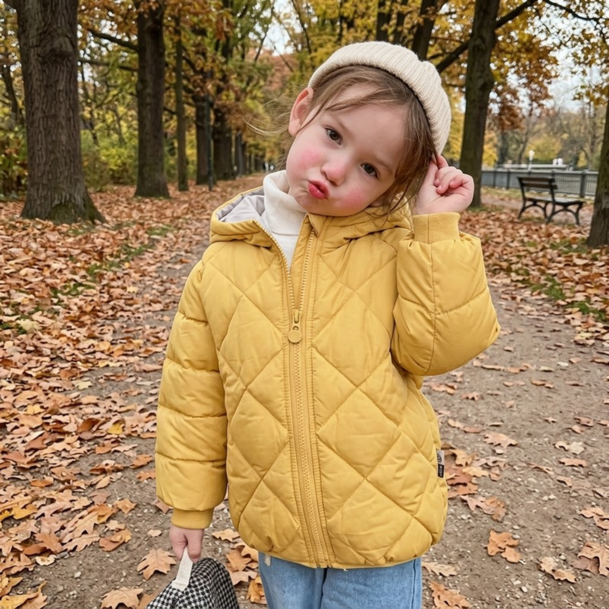 Lilo Thick Hooded Winter Coat - Ginger
